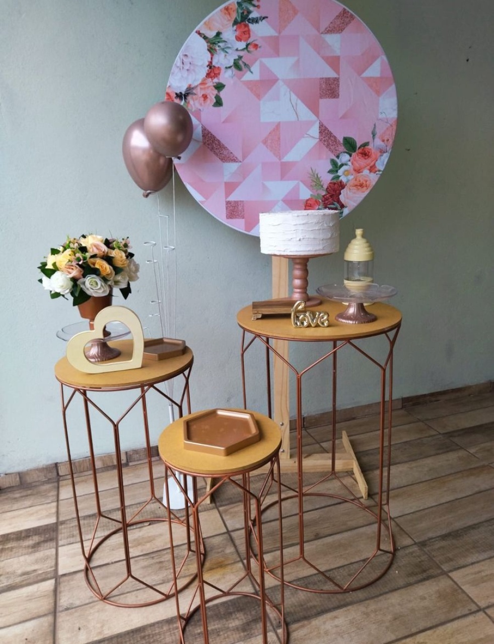 Kit Mini Festa - Floral Rosa - Bonequinha Preta Festas