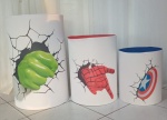 Trio de Capa Para Cilindro Vingadores - imagem 1