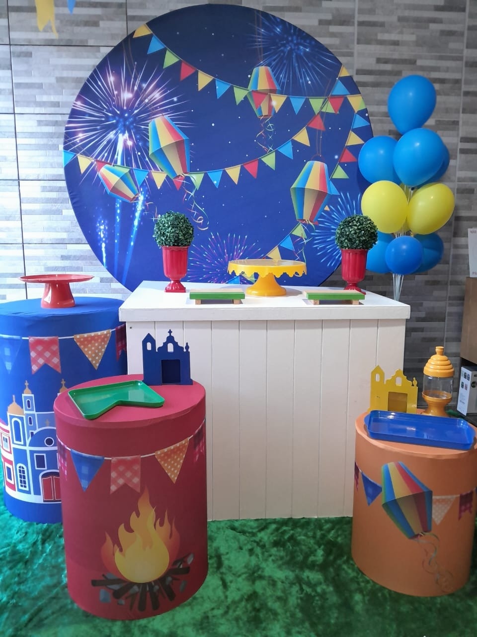 Kit Especial - Arraiá Azul / Festa Junina - Bonequinha Preta Festas