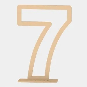 Número 7 de Mdf 60Cm - Branco - Bonequinha Preta Festas