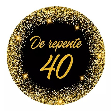 Capa Para Painel Redondo de Repente 40 1,5Mt - Bonequinha Preta Festas