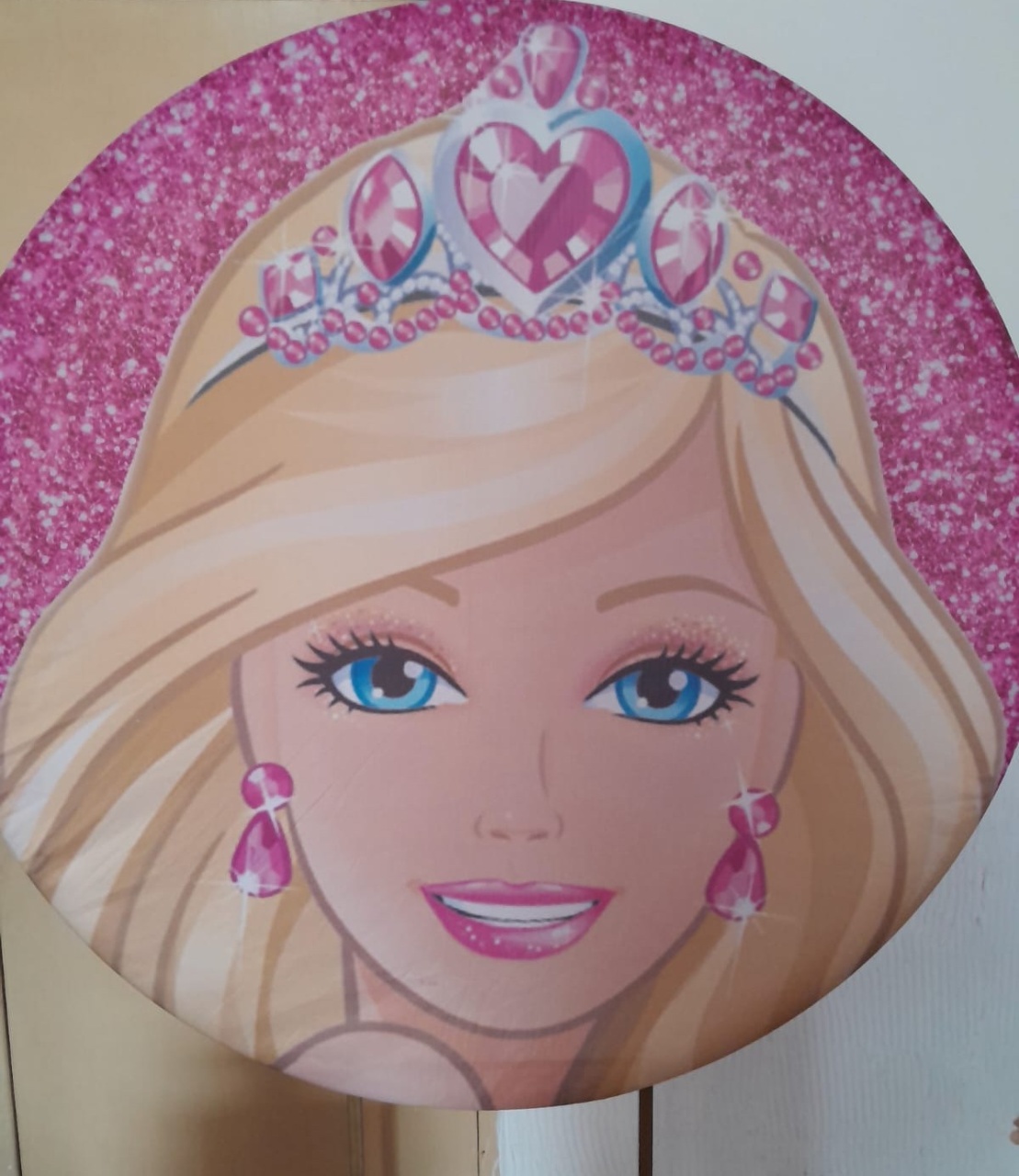 Capa Para Painel Redondo Barbie - 1,5Mt - Bonequinha Preta Festas