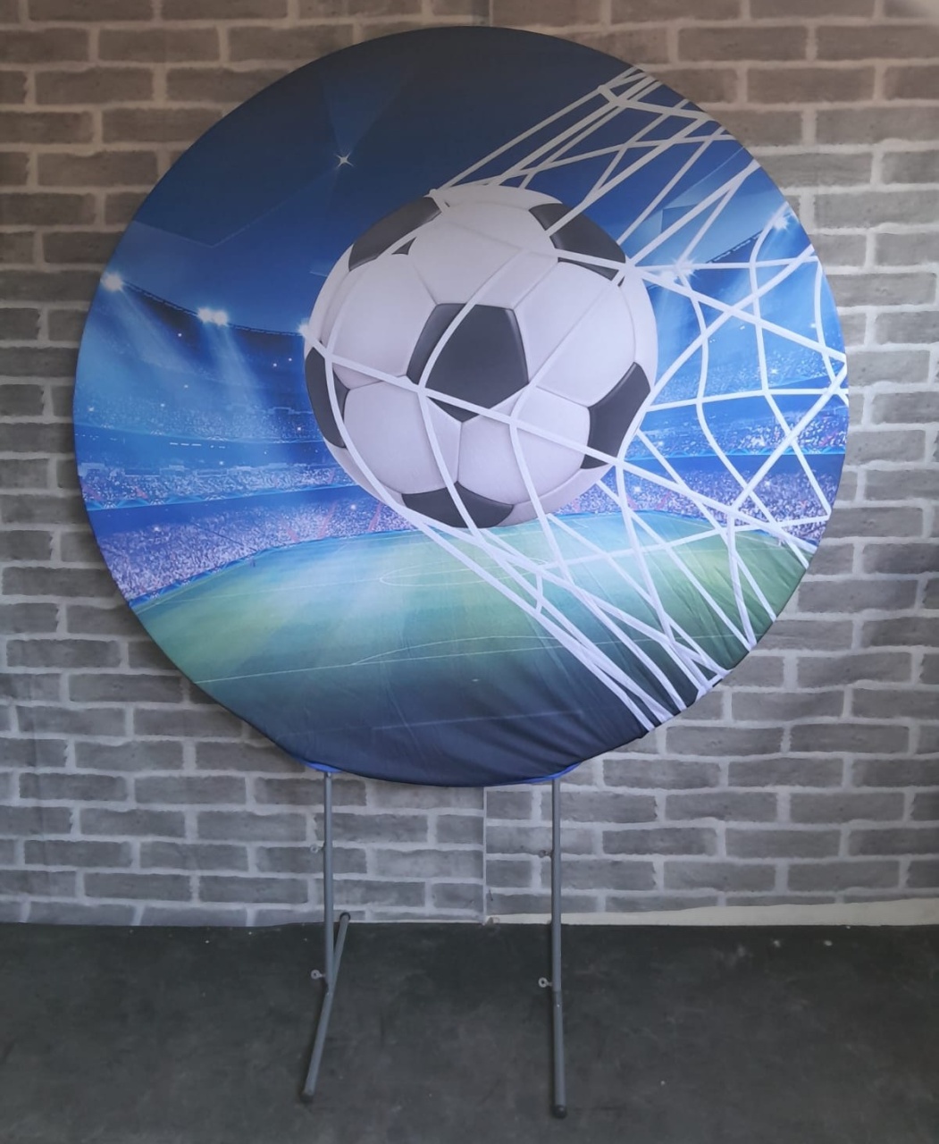 Capa Para Painel Redondo Futebol - 1,5Mt - Bonequinha Preta Festas