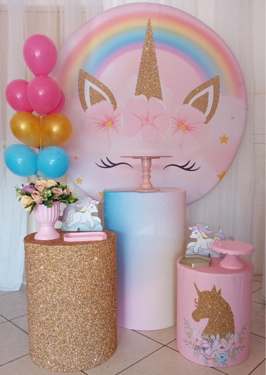 Kit Básico - Unicórnio - Bonequinha Preta Festas