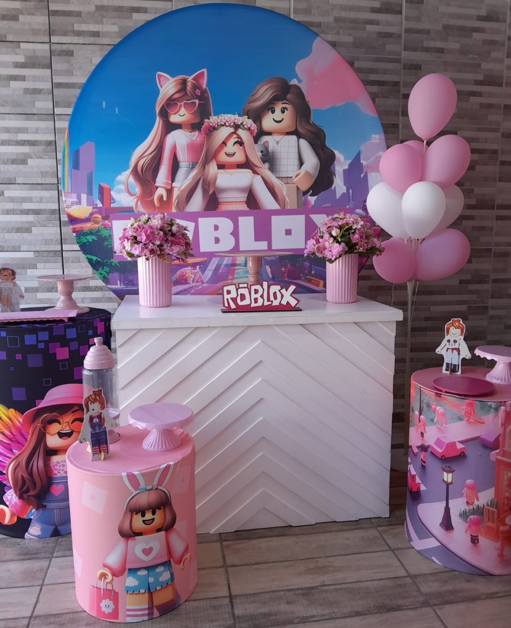 Kit Especial - Roblox Rosa - Bonequinha Preta Festas