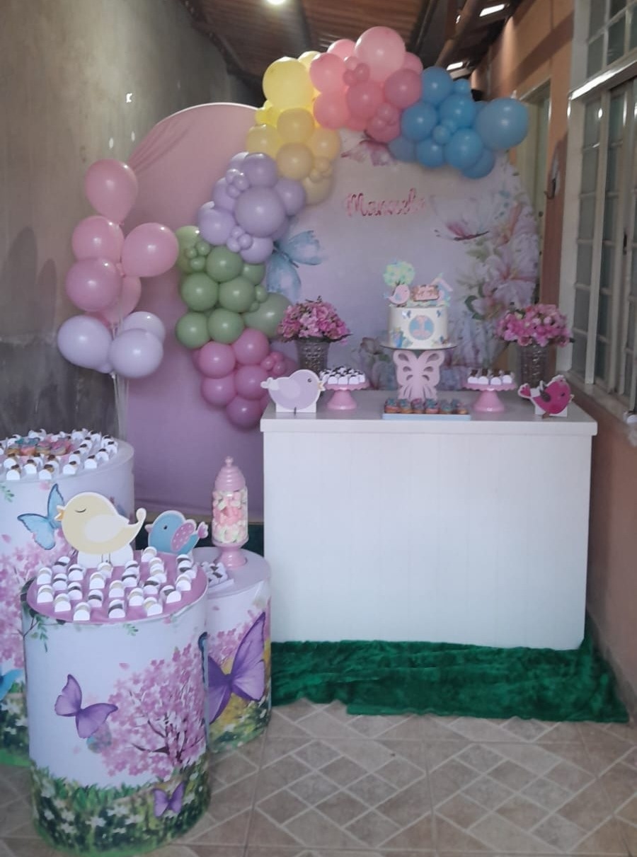 Kit Luxo - Borboleta / Jardim - Bonequinha Preta Festas