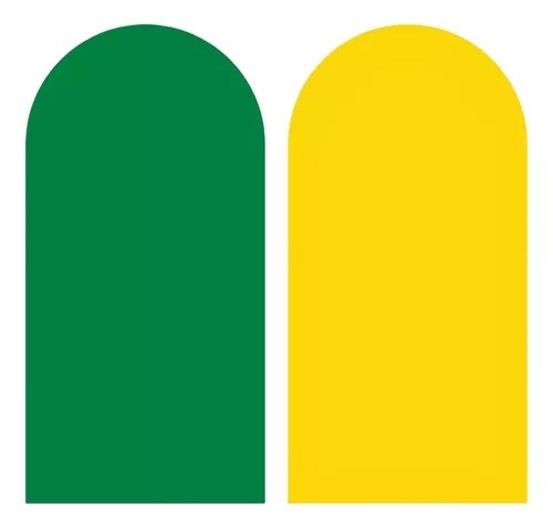 Capa Para Painel Romano Com Tecido Dupla Face Amarelo Ouro E Verde Bandeira - Bonequinha Preta Festas