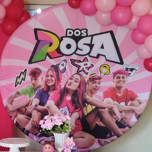 Capa Para Painel Redondo dos Rosa - 1,5Mt - Bonequinha Preta Festas