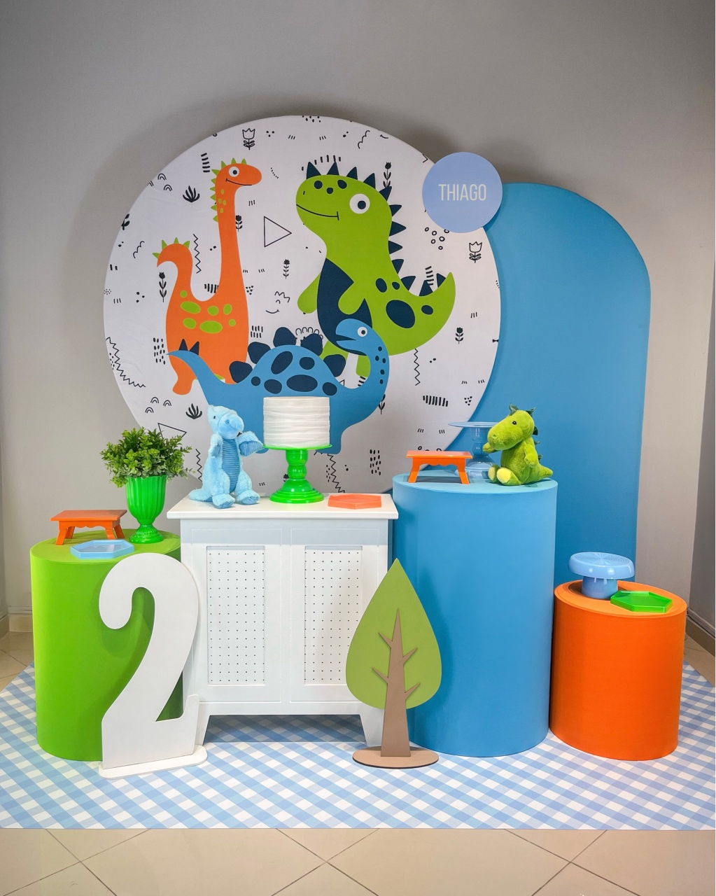 Kit Dino Baby 2 - Ouro - Bolando a Festa
