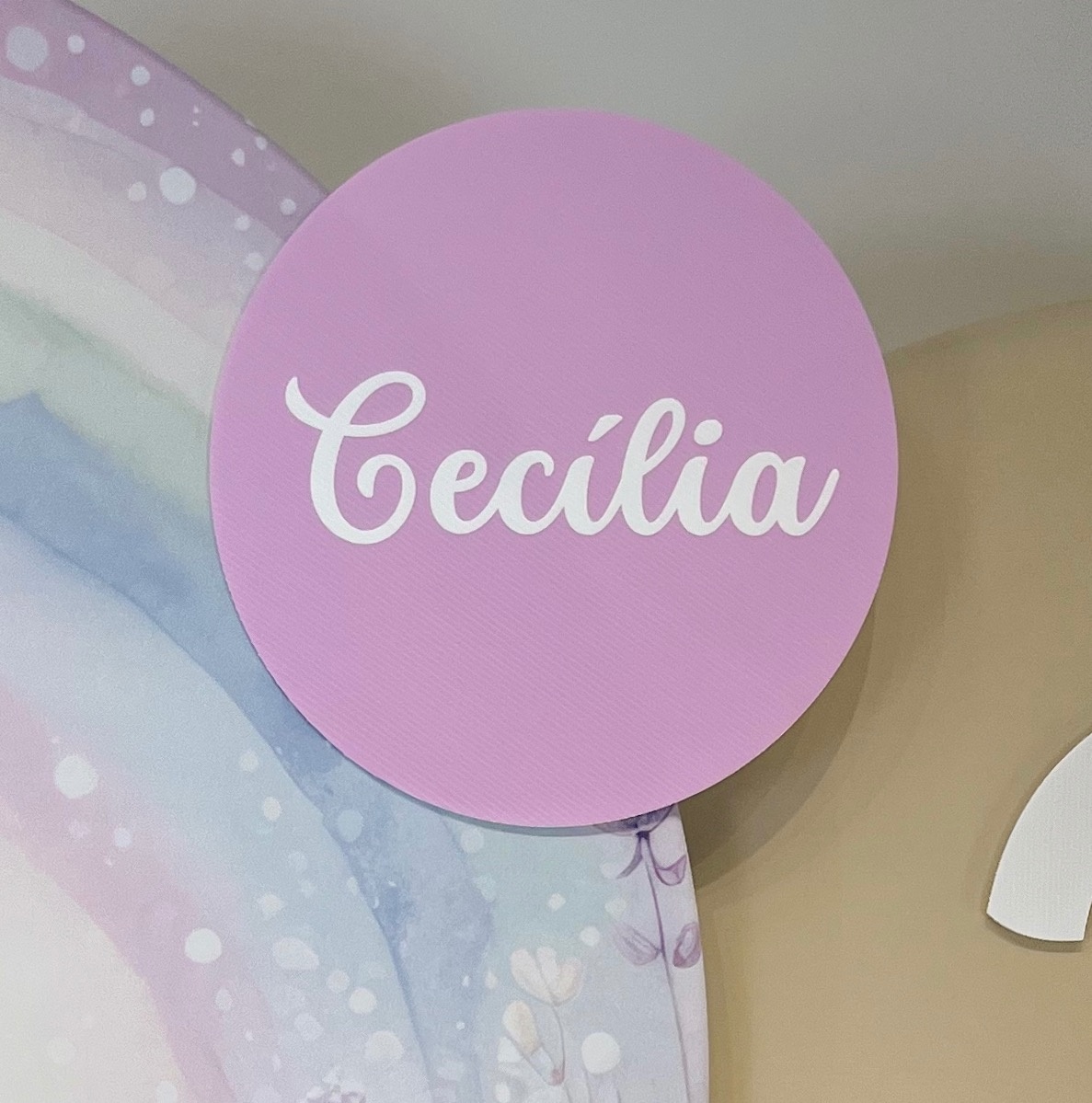 Placa Com Nome - 40Cm (Aluguel) - Bolando a Festa