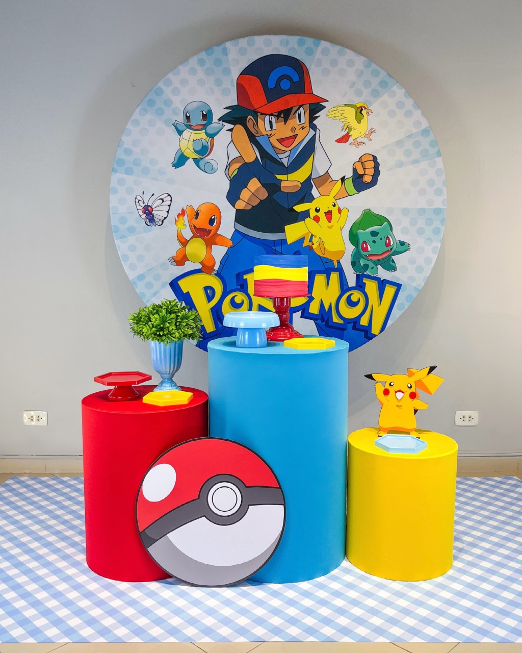 Kit Pokemon Azul - Bronze - Bolando a Festa
