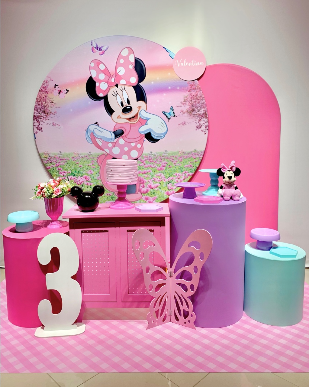 Kit Minnie Rosa - Ouro - Bolando a Festa