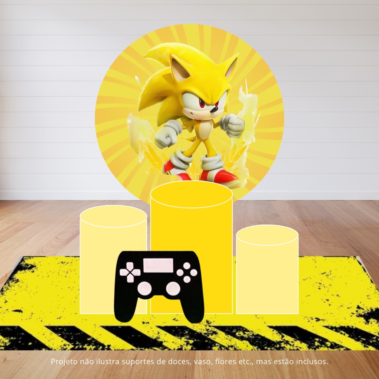 Kit Super Sonic Amarelo - Bronze - Bolando a Festa