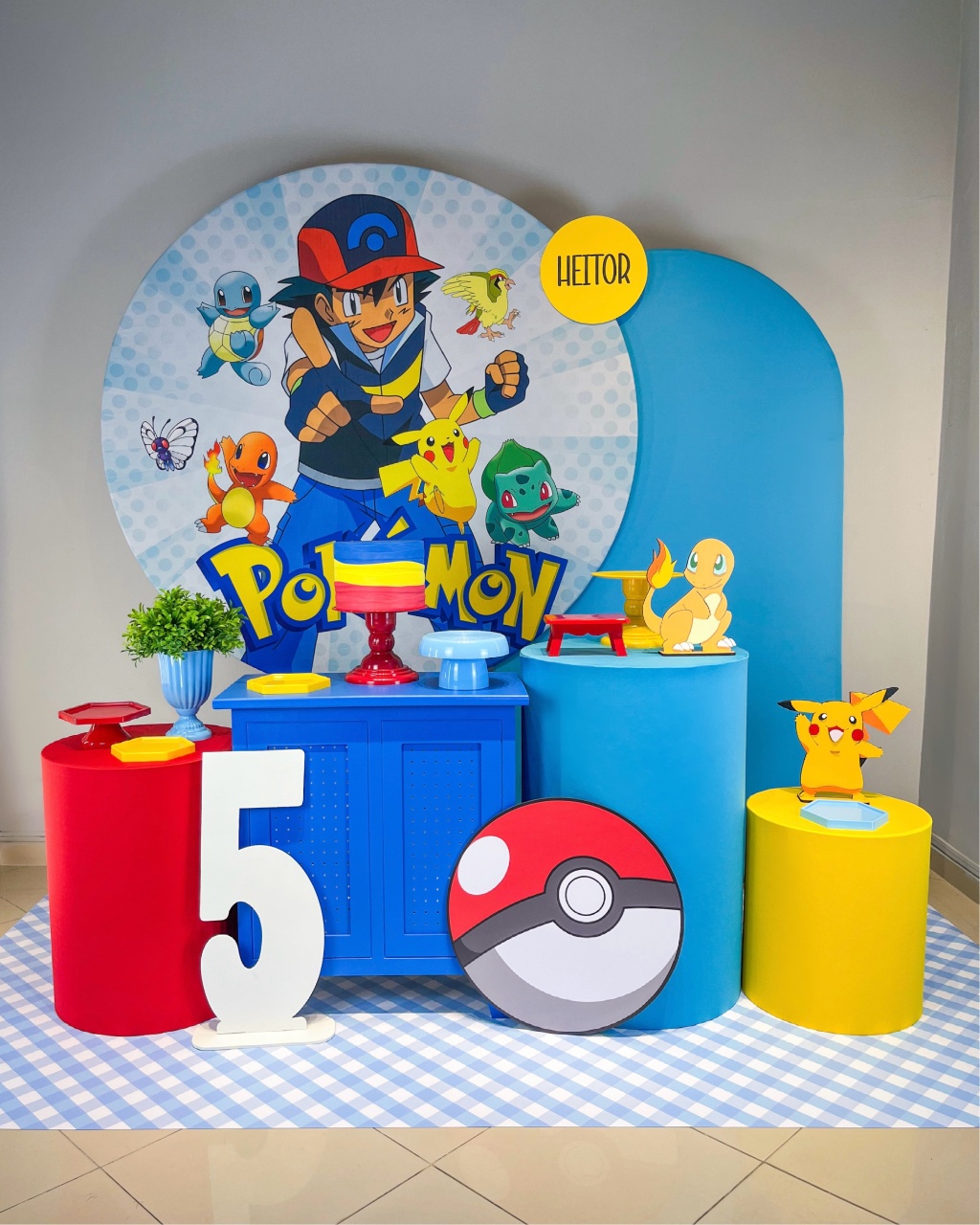 Kit Pokemon Azul - Ouro - Bolando a Festa