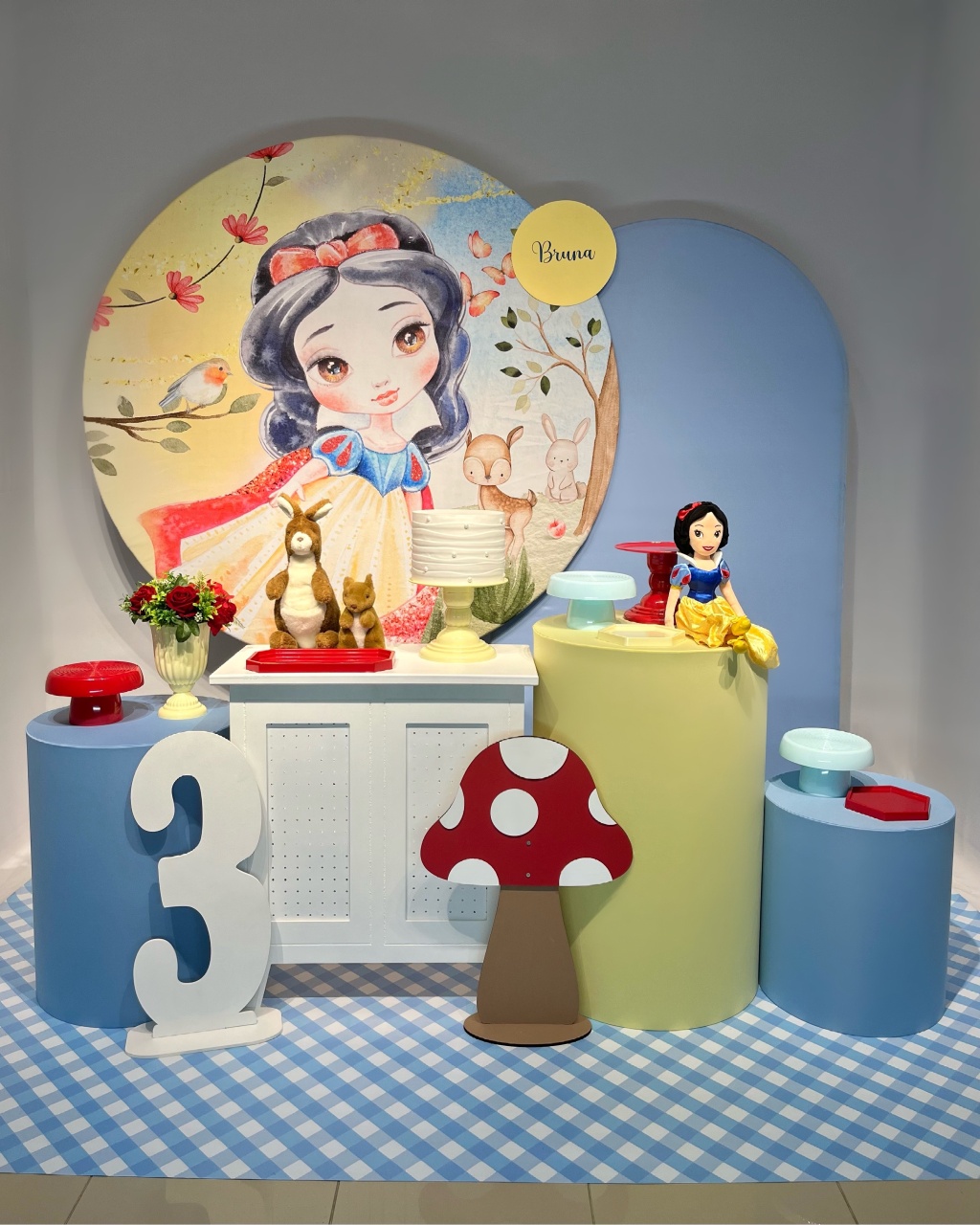 Kit Branca de Neve Porcelana - Ouro - Bolando a Festa