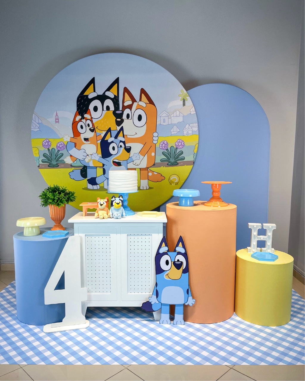 Kit Bluey Azul - Ouro - Bolando a Festa
