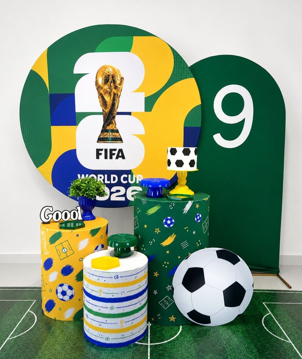 Kit Copa 26 Verde - Bronze + Romano - Bolando a Festa