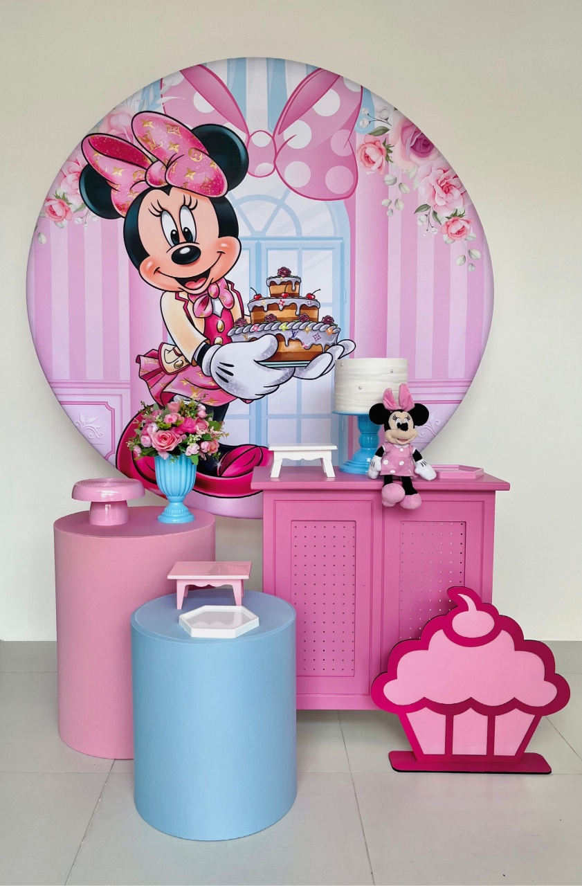 Kit Minnie Confeitaria - Prata - Bolando a Festa