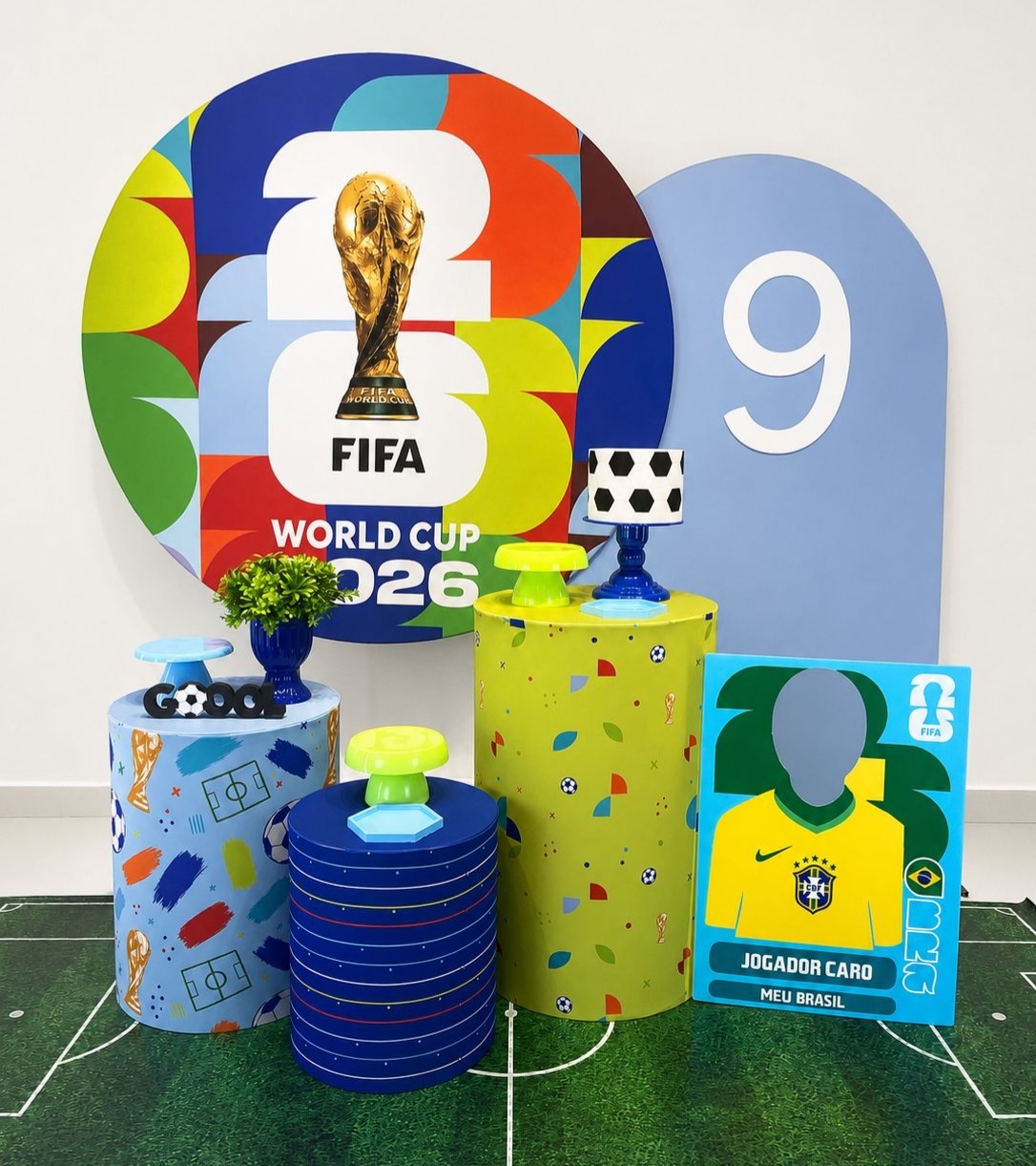 Kit Copa 26 Azul - Bronze + Romano - Bolando a Festa