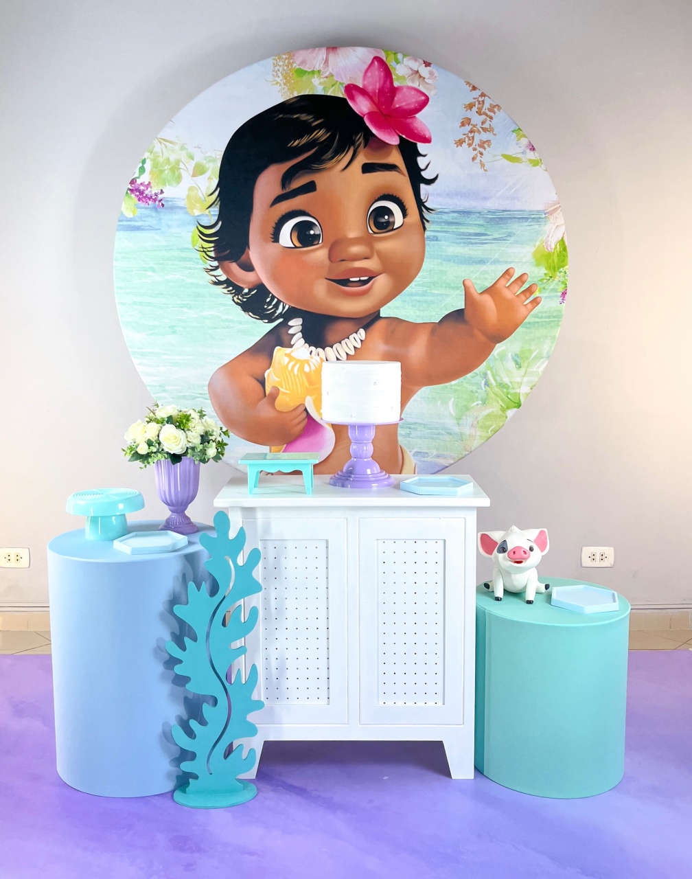 Kit Moana Baby - Prata - Bolando a Festa
