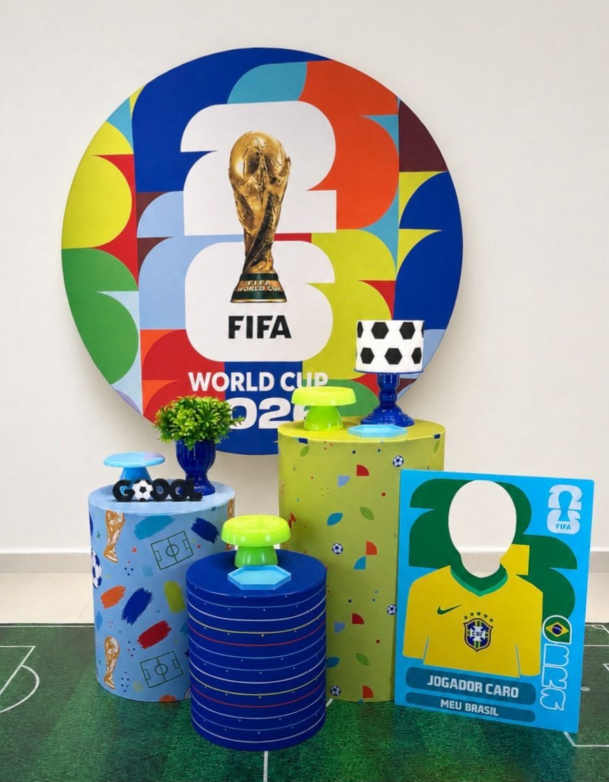 Kit Copa 26 Azul - Bronze - Bolando a Festa