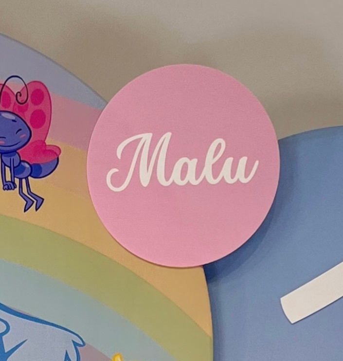 Placa Com Nome - 40Cm (Venda) - Bolando a Festa