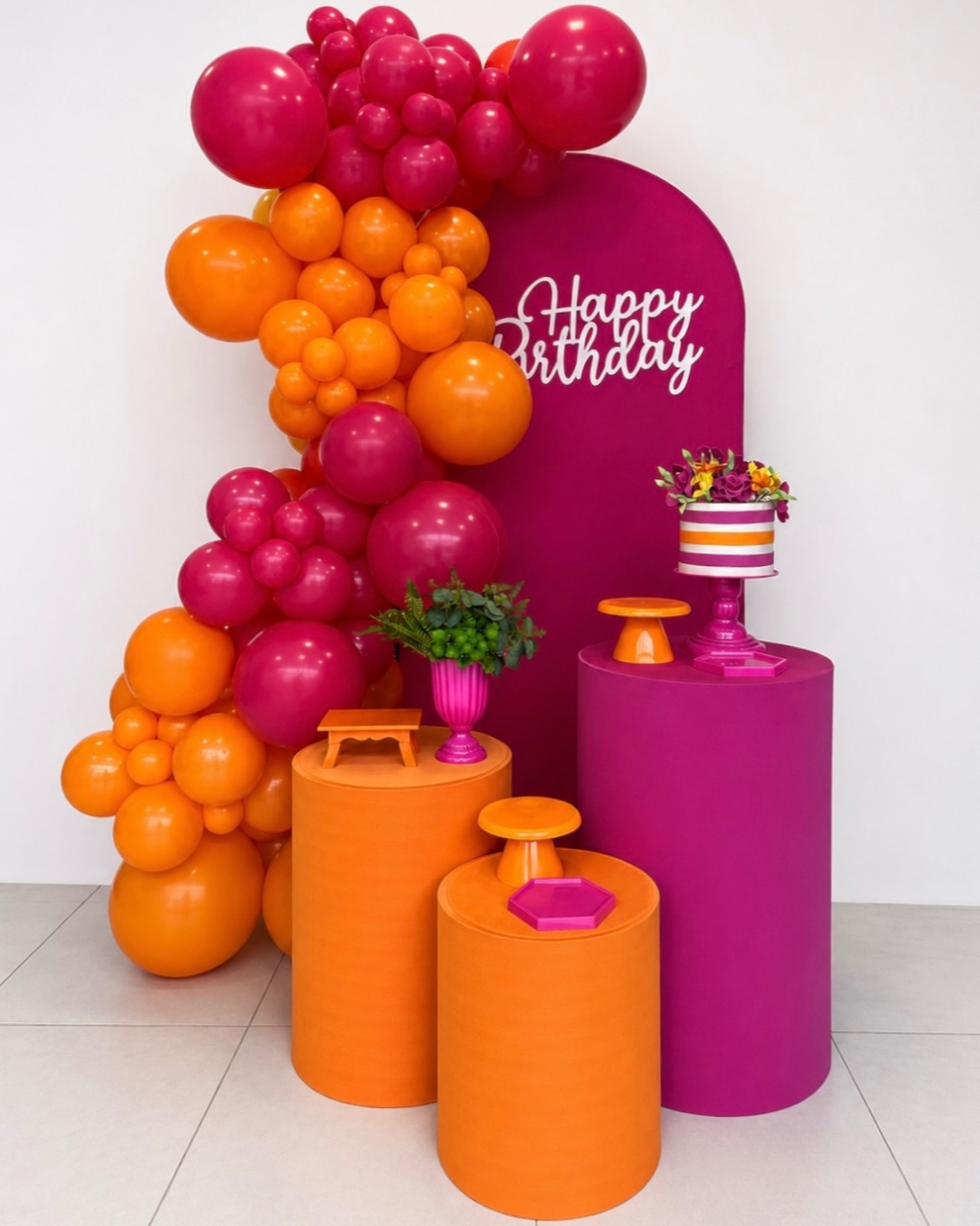 Kit Happy Birthday - Com Balões Gg - Bolando a Festa