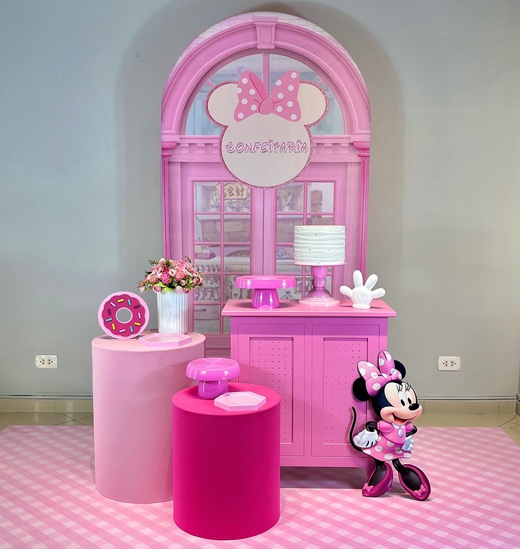Kit Minnie Confeitaria - Prata R - Bolando a Festa