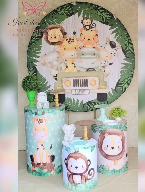Kit 01 Safari Menino - Irartdecorações Pegue & MONTE