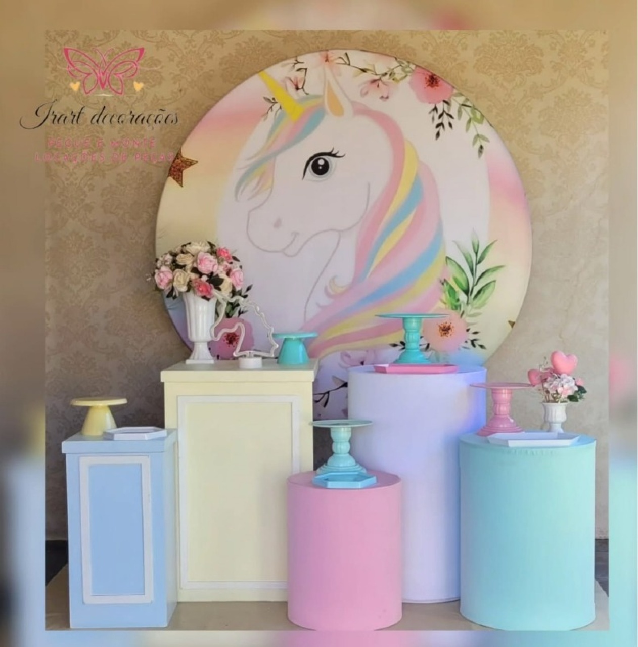 Kit 02 Unicórnio  - Irartdecorações Pegue & MONTE