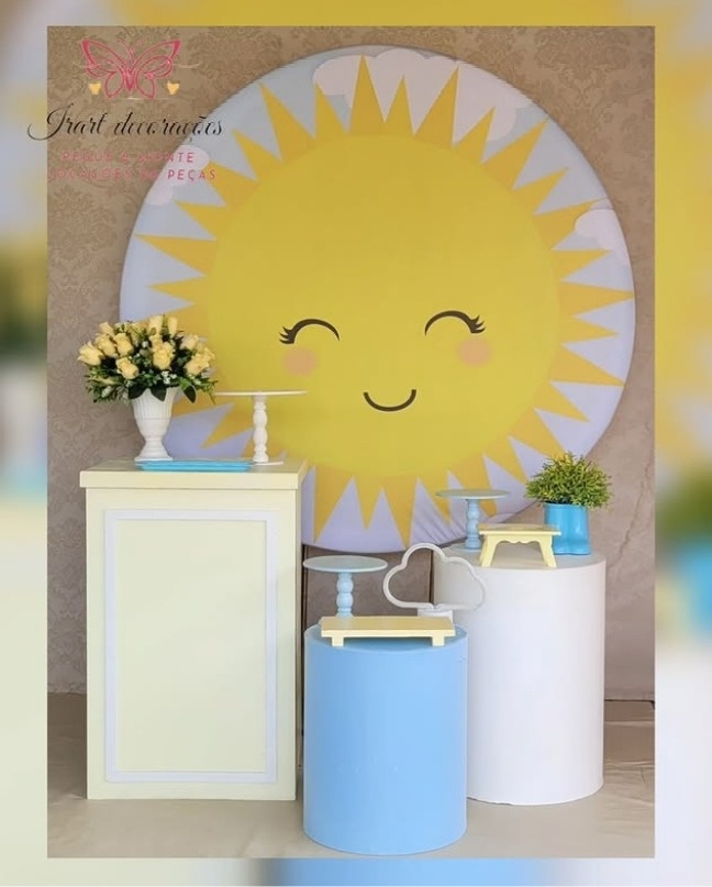 Kit 01 Chá de Bebe Raio de Sol Menino - Irartdecorações Pegue & MONTE