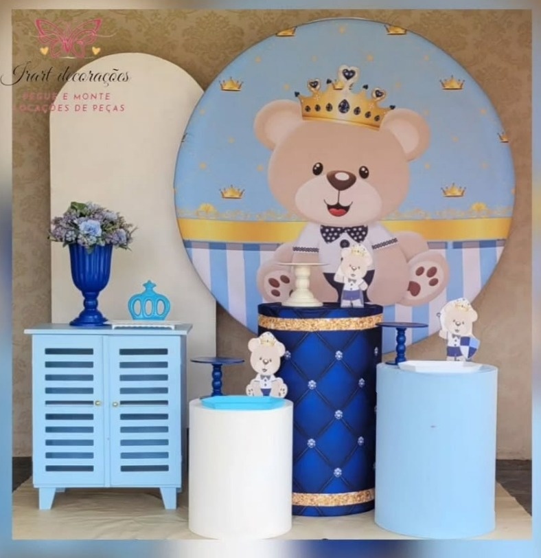 Kit 03 Big Principe Urso Chá de Bebe - Irartdecorações Pegue & MONTE