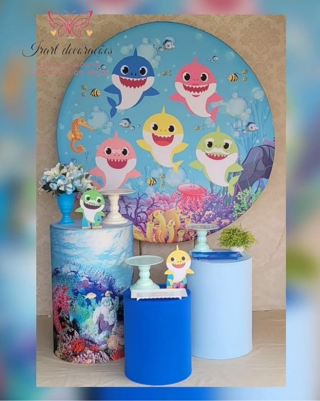 Kit 01 Baby Shark - Irartdecorações Pegue & MONTE