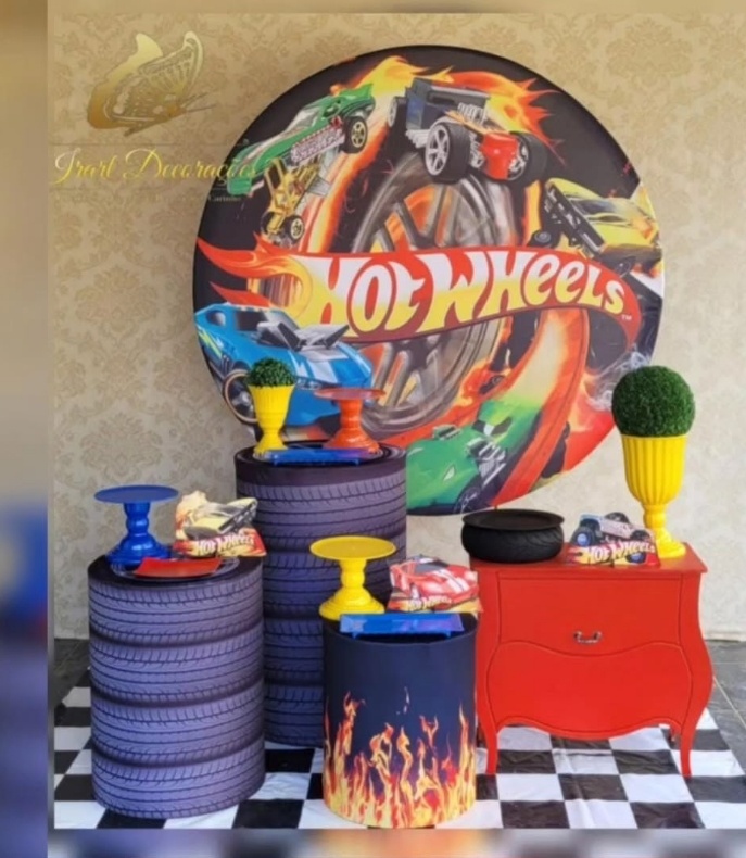 Kit 02 Hot Wheels - Irartdecorações Pegue & MONTE