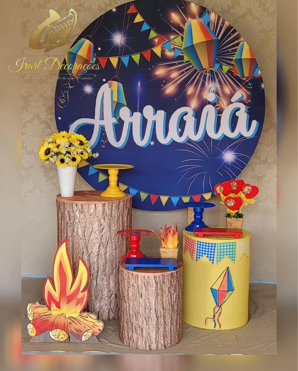 Kit 01 Arraia Azul - Irartdecorações Pegue & Monte