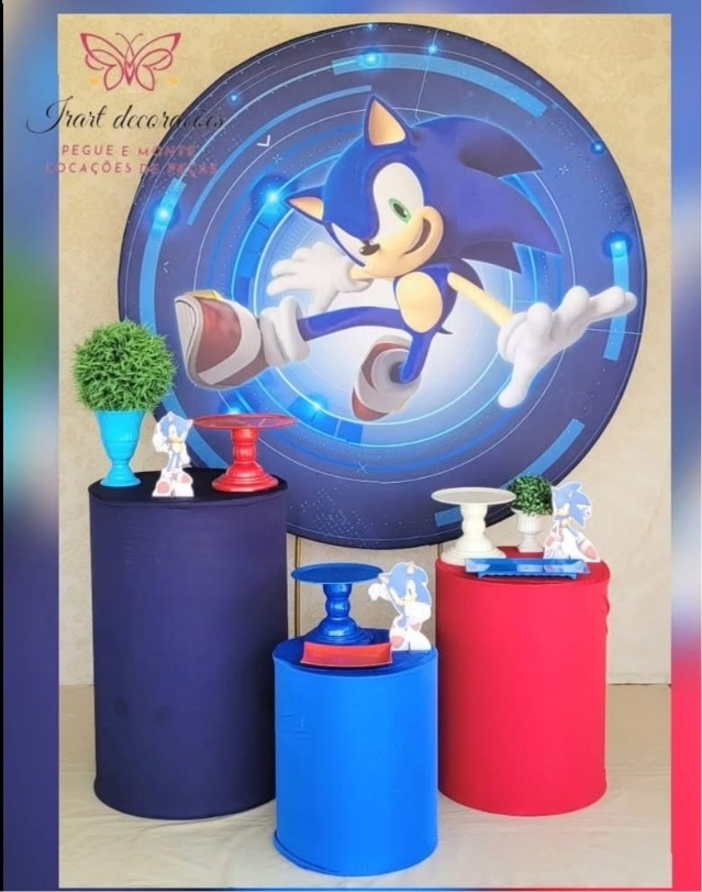 Kit 01 Sonic - Irartdecorações Pegue & MONTE