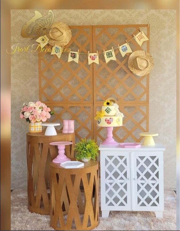 Kit Cháraiá Menina Chá Bebe - Irartdecorações Pegue & Monte