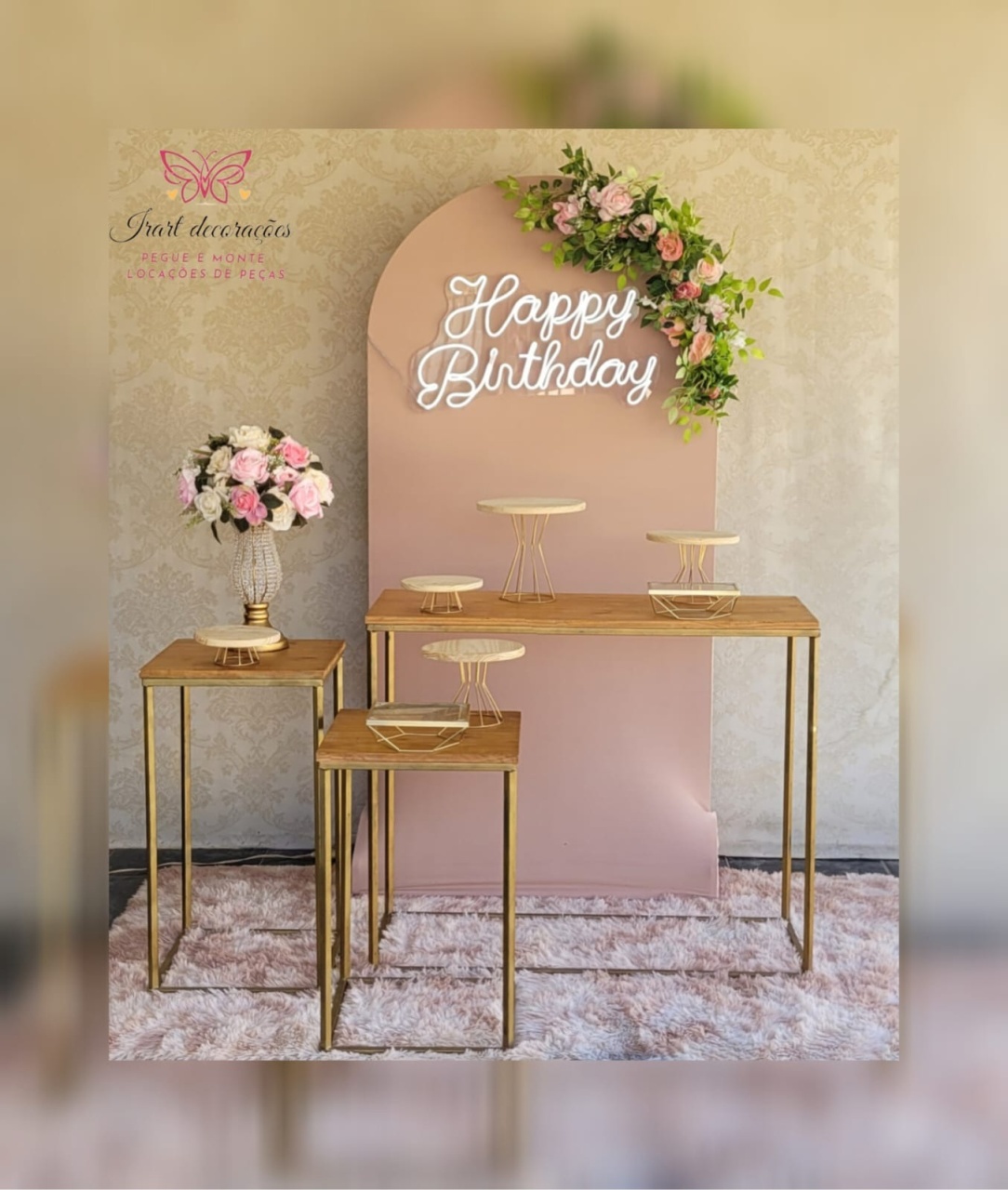 Kit Adulto Nude /Letra Led - Irartdecorações Pegue & MONTE
