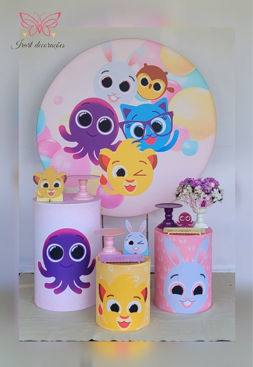 Kit 01 Bolofofos Rosa  - Irartdecorações Pegue & MONTE
