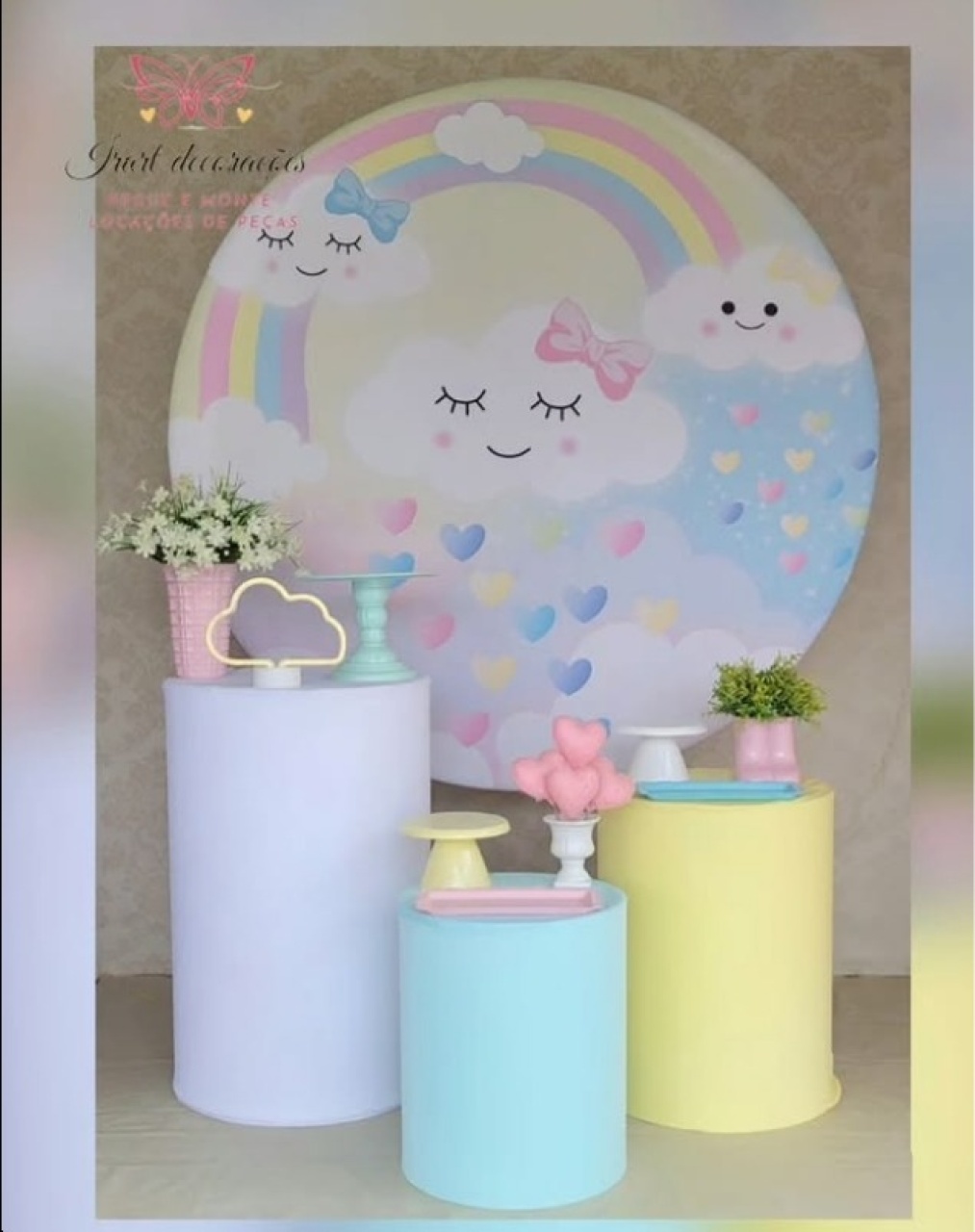 Kit 01 Chuva de Amor - Irartdecorações Pegue & MONTE