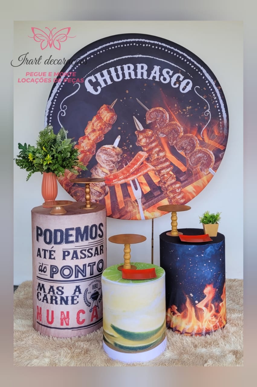 Kit 01 Churrasco - Irartdecorações Pegue & MONTE