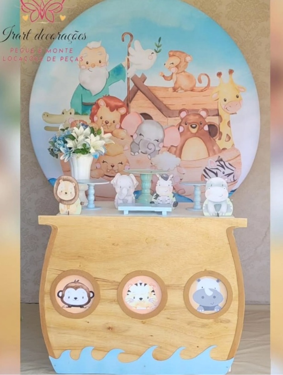 Kit 01 Arca de Noé - Irartdecorações Pegue & MONTE