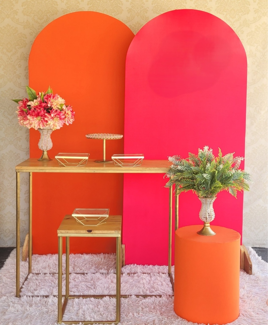 Kit Adulto 2 Romanos  Pink/Laranja - Irartdecorações Pegue & MONTE