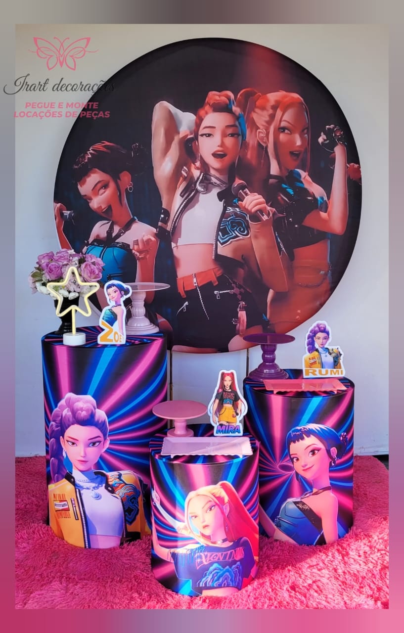 Kit 01 - Guerreiras Kpop - Irartdecorações Pegue & Monte