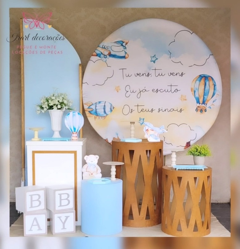 Kit 03 Big Tu Vens Chá de Bebê Menino - Irartdecorações Pegue & MONTE