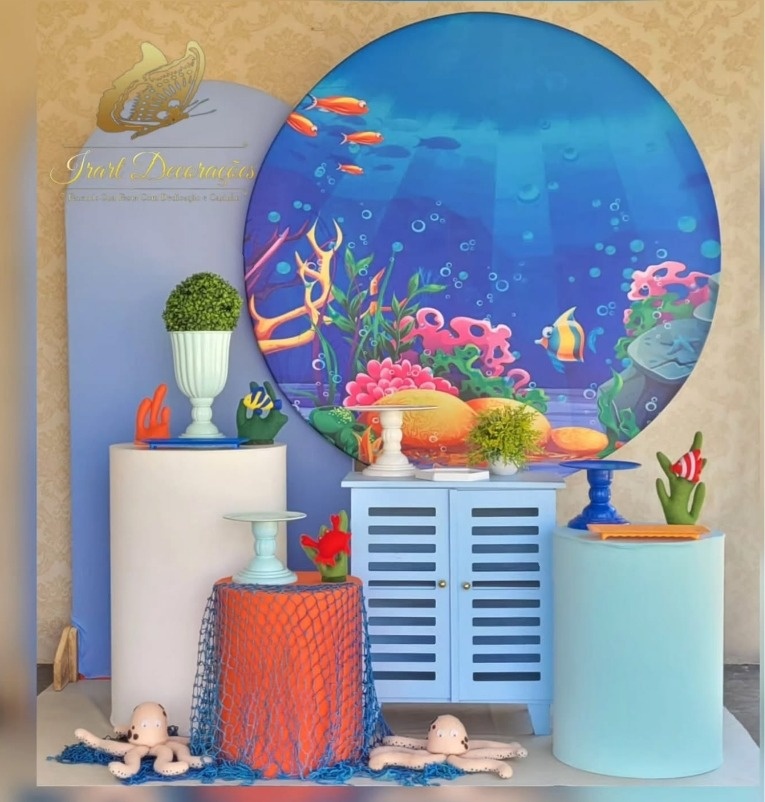 Kit 03 Fundo Do Mar - Irartdecorações Pegue & MONTE