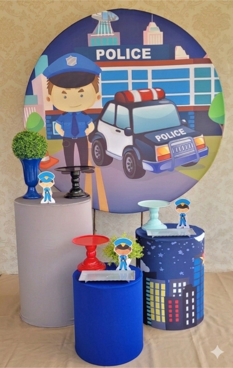 Kit 01 Policial - Irartdecorações Pegue & MONTE