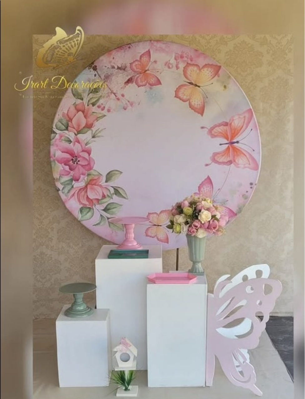 Kit 01 Borboletas Mesa Bloco - Irartdecorações Pegue & MONTE