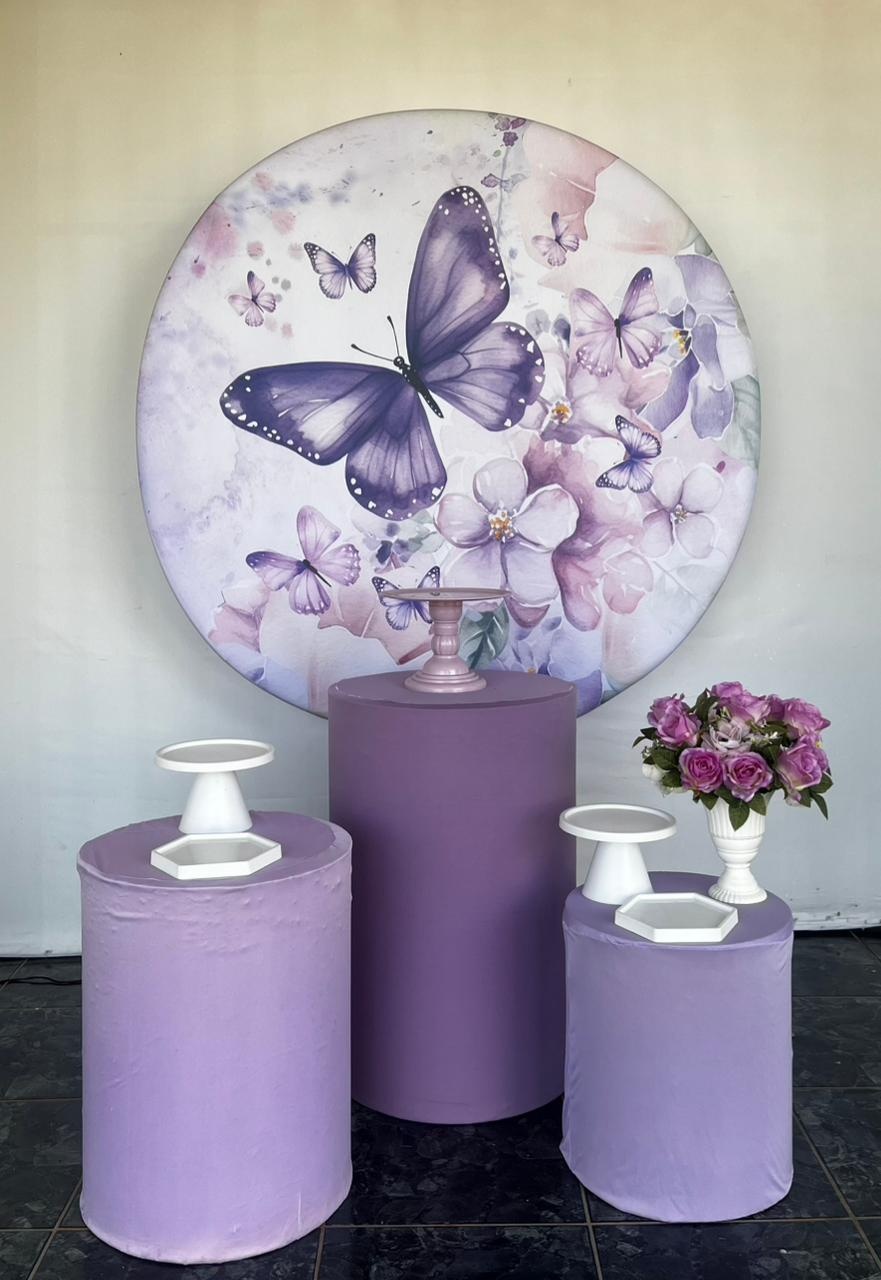 Kit 01 - Lilas Borboletas - Irartdecorações Pegue & Monte