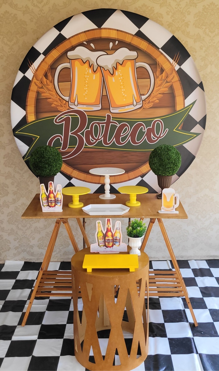 Kit Boteco/Mesa Cavalete - Irartdecorações Pegue & MONTE